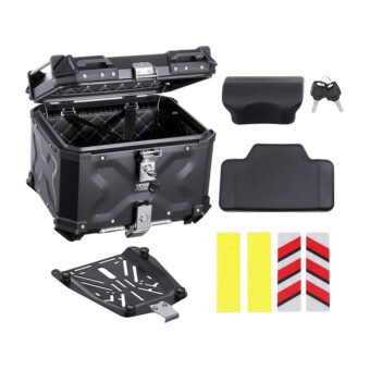 Coffre Arrière de Moto Amovible et Étanche 55 L