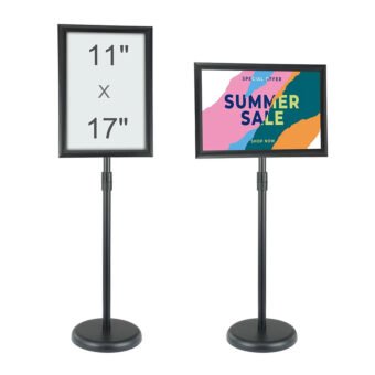 Porte-affiche sur pied support réglable 28 x 43 cm