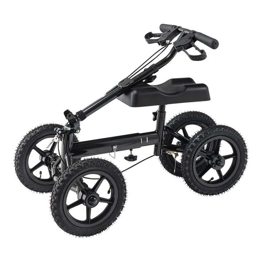 Trottinette pliante pour genoux 160 kg déambulateur orientable alu. – Image 10
