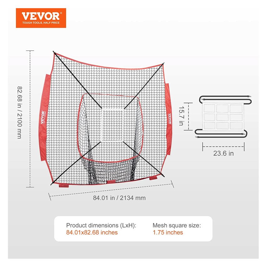 Filet d'Entraînement de Baseball Softball 213,4x210cm – Image 2