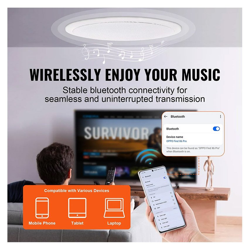 Haut-parleur de plafond Bluetooth 150 W – Image 2