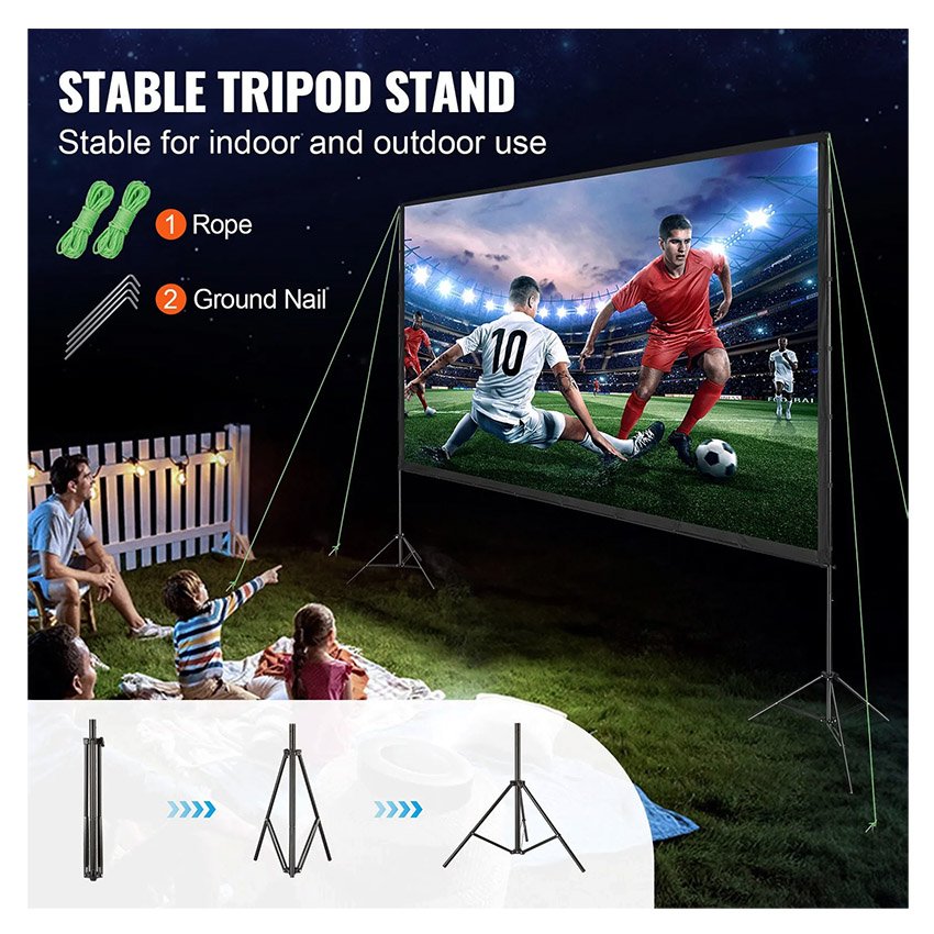 Écran de projection avec support 150" 16:9 – Image 2