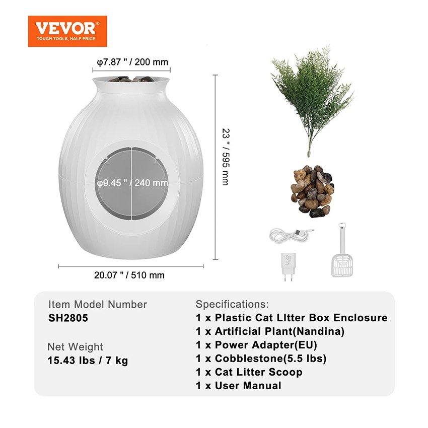 Bac à Litière Caché pour Chat Contrôle des Odeurs – Image 2