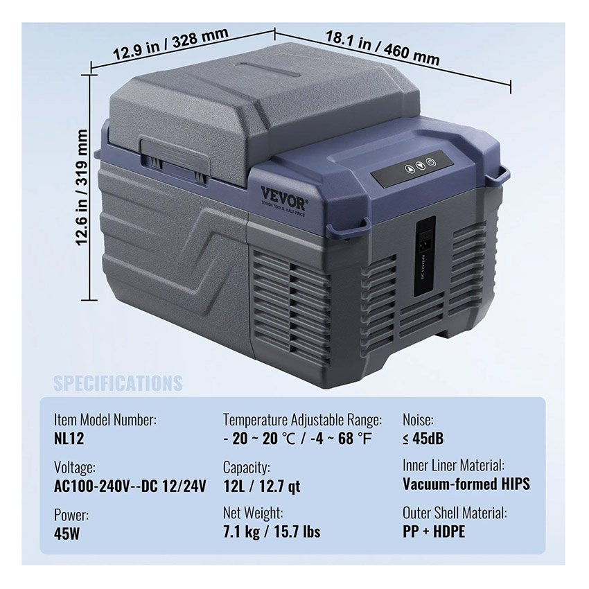 Réfrigérateur Portable à Compression 12L -20 °C à 20 °C – Image 2