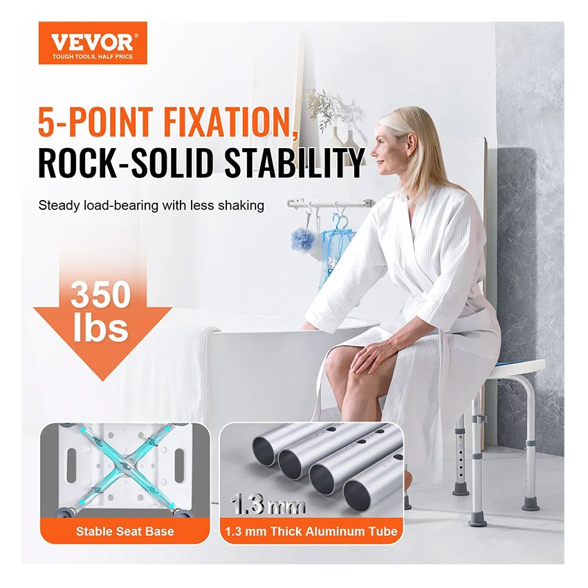 Siège de Douche Antidérapant Hauteur Réglable – Image 2