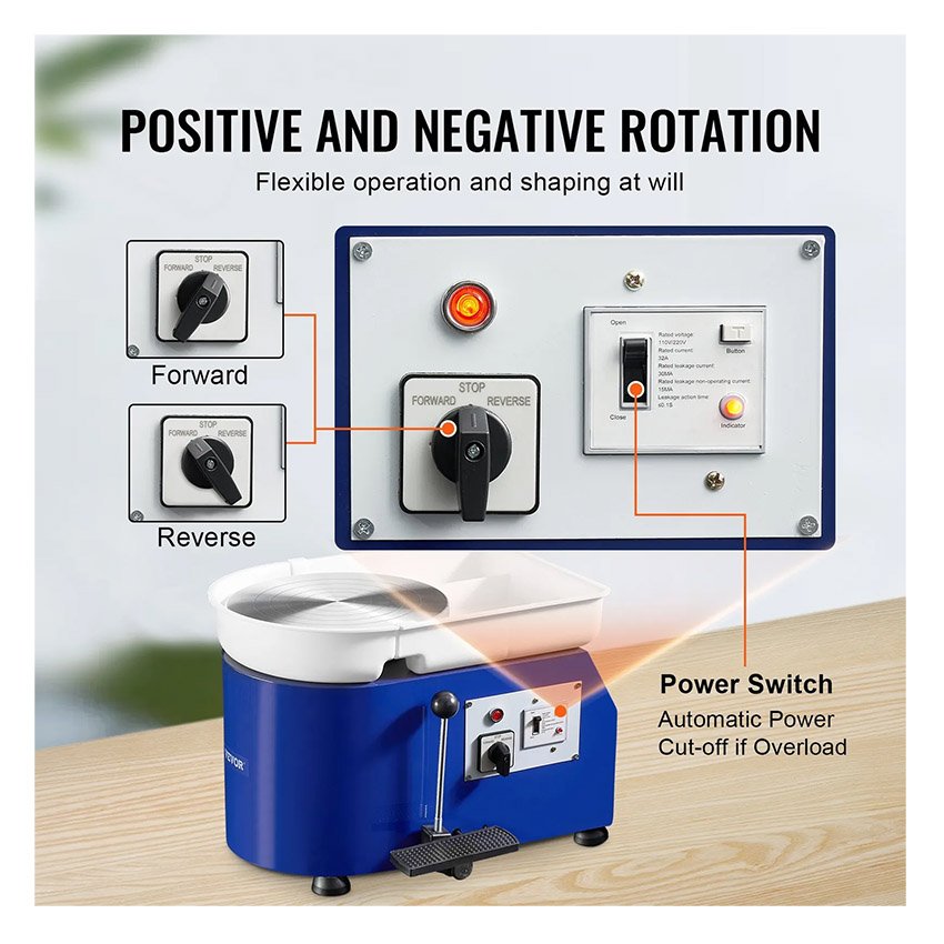 Tour de Potier 28cm de Dia. 350W 60-300 tr/min – Image 4