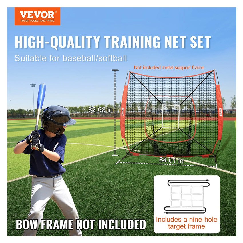 Filet d'Entraînement de Baseball Softball 213,4x210cm – Image 3