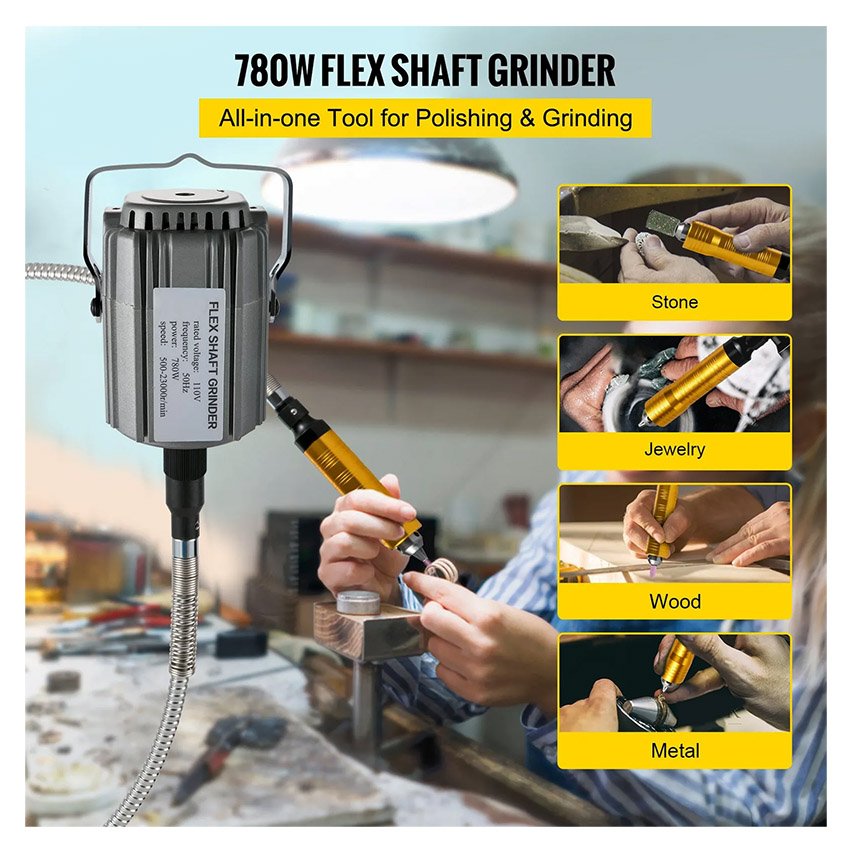 Meuleuse Suspendue à Arbre Flexible 780W – Image 3