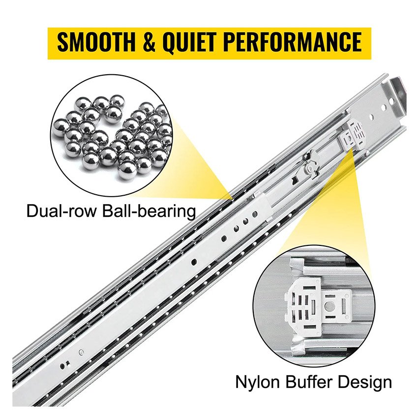 Coulisses glissières de tiroir robustes 122 cm – Image 3