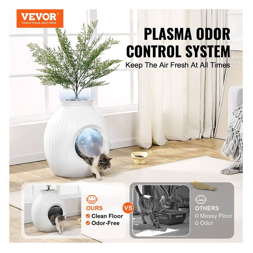 Bac à Litière Caché pour Chat Contrôle des Odeurs – Image 3