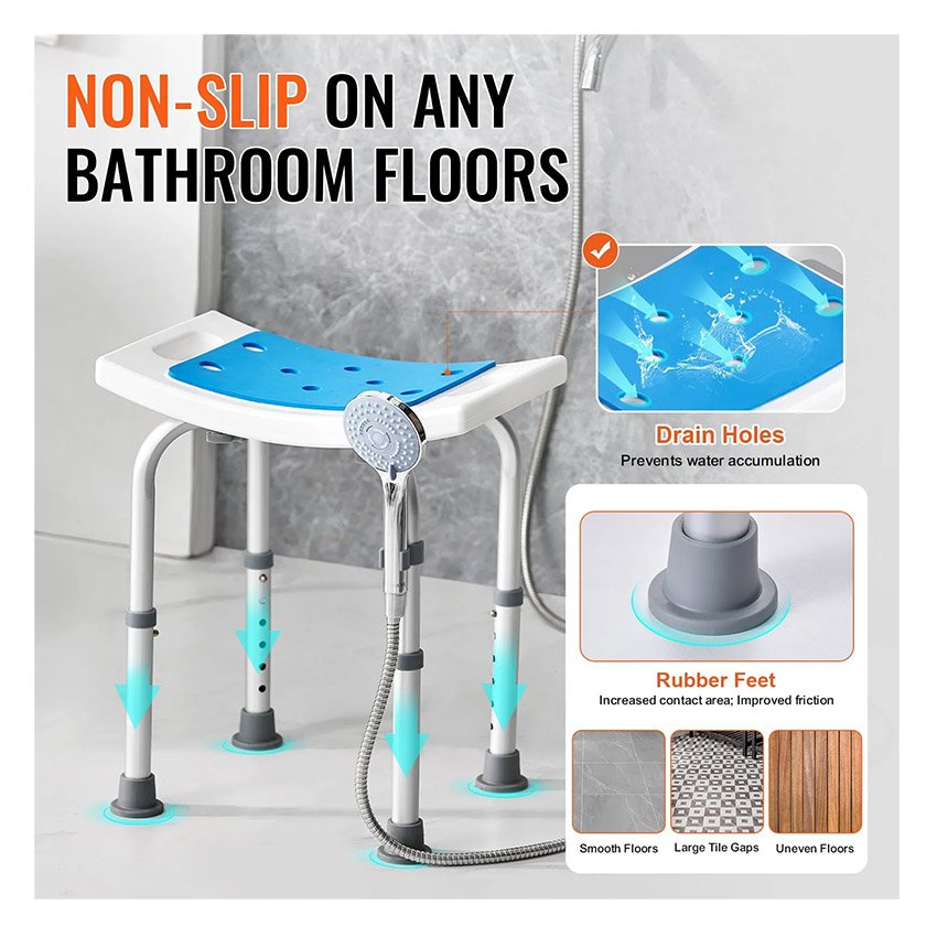 Siège de Douche Antidérapant Hauteur Réglable – Image 3