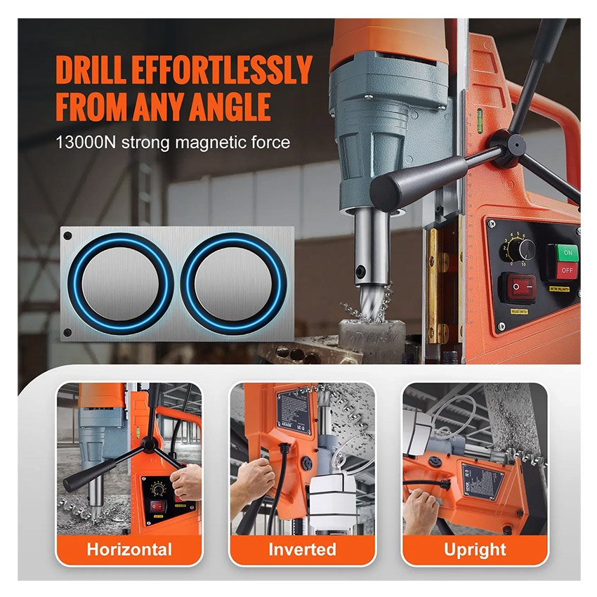 Perceuse magnétique électrique à vitesse variable 1550W – Image 5