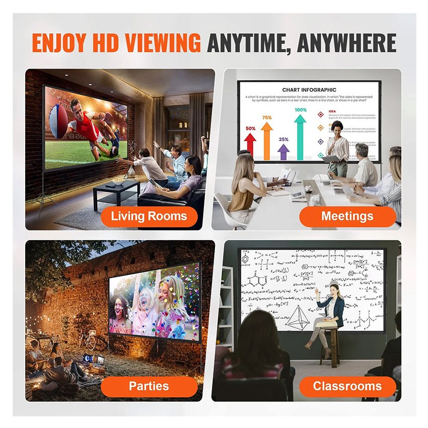 Écran de projection avec support 150" 16:9 – Image 4