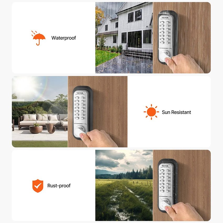 Serrure à Code Mécanique à 14 Touches Double Face – Image 5
