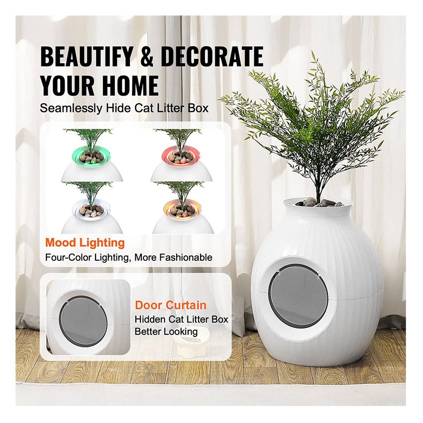 Bac à Litière Caché pour Chat Contrôle des Odeurs – Image 4