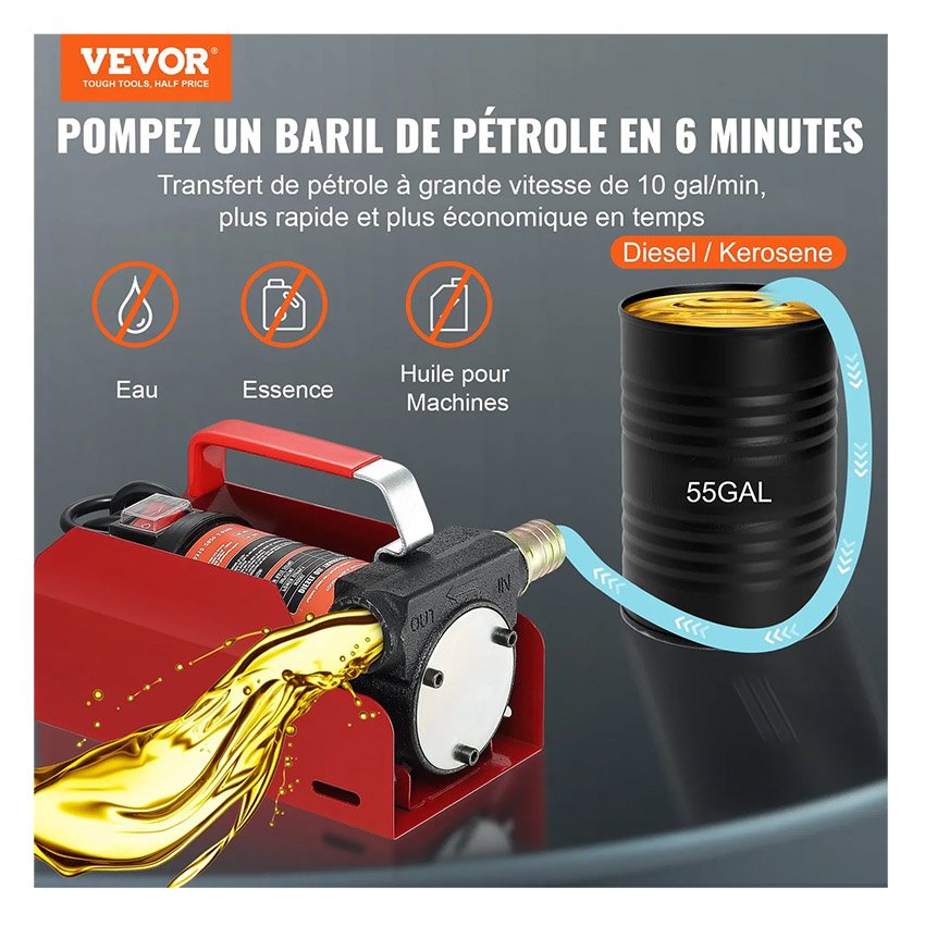 Pompe Transfert Diesel 37,8 L/min – Image 4