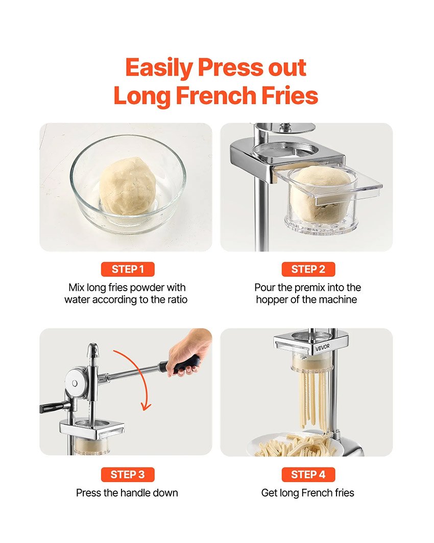 Presse-frites purée Manuel en Acier Inoxydable – Image 4