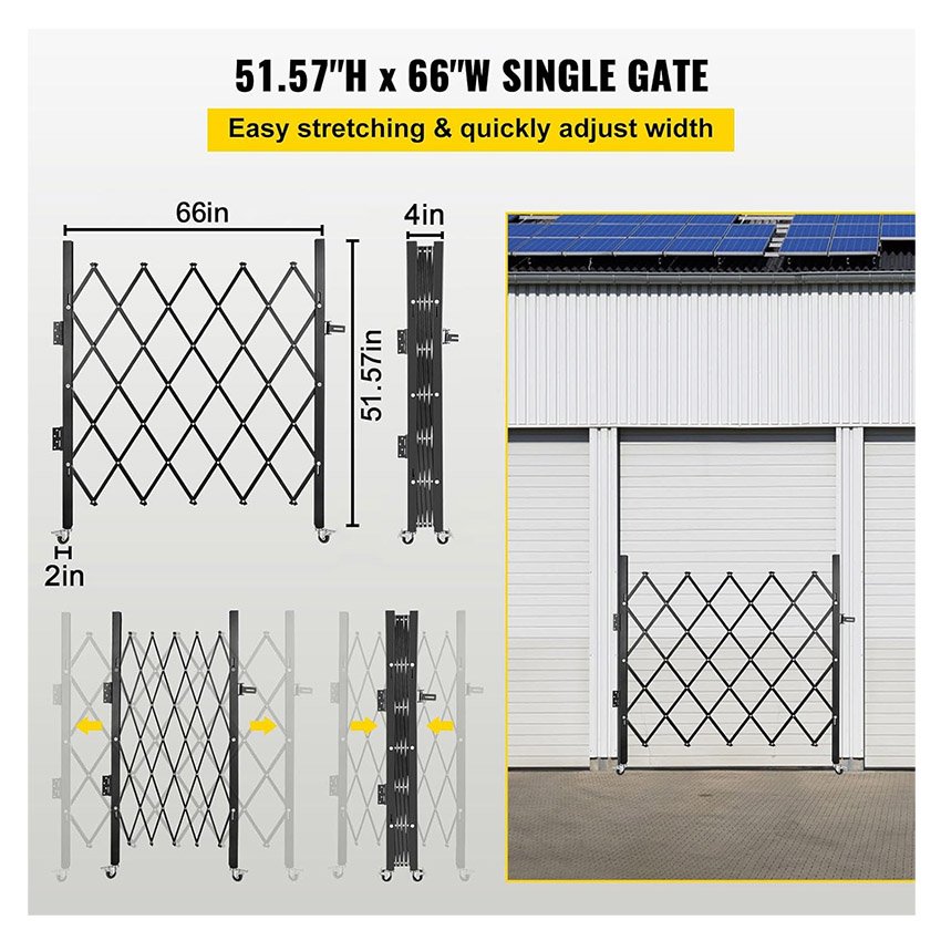 Porte de sécurité pliante simple 122 x 168 cm – Image 3