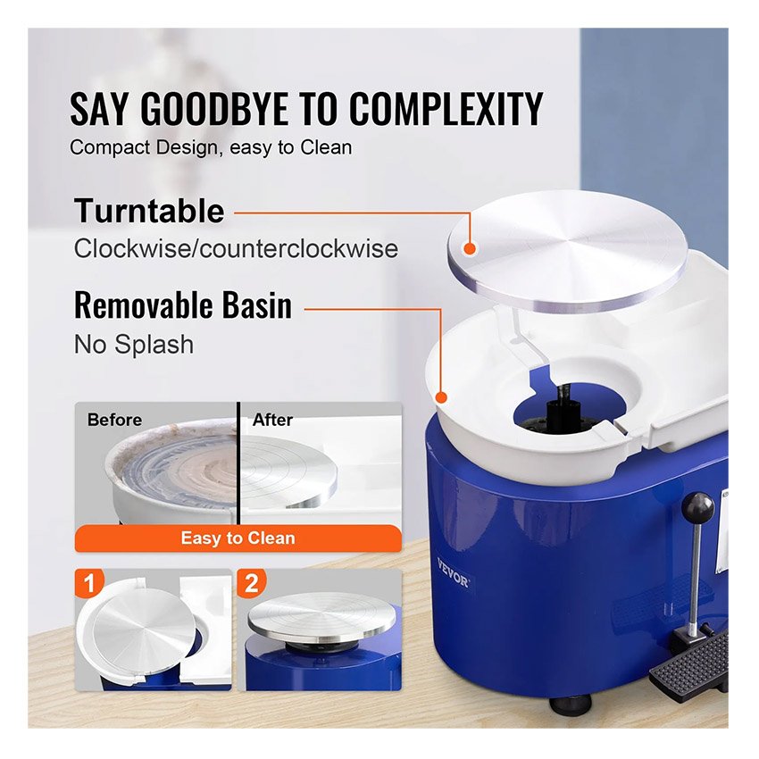 Tour de Potier 28cm de Dia. 350W 60-300 tr/min – Image 6