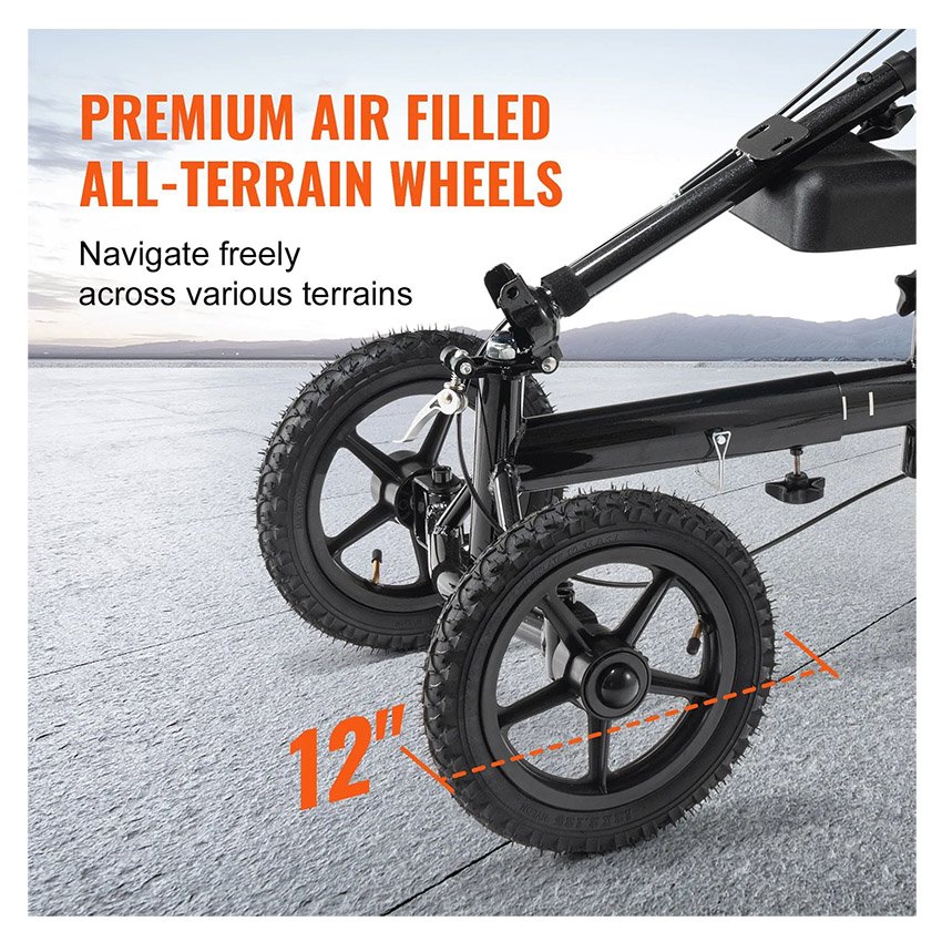 Trottinette pliante pour genoux 160 kg déambulateur orientable alu. – Image 5