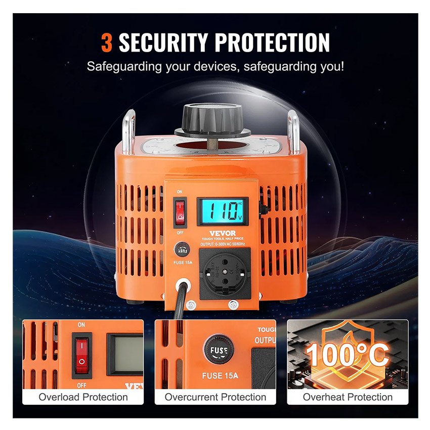 Transformateur de tension variable auto 3000VA 10A – Image 5