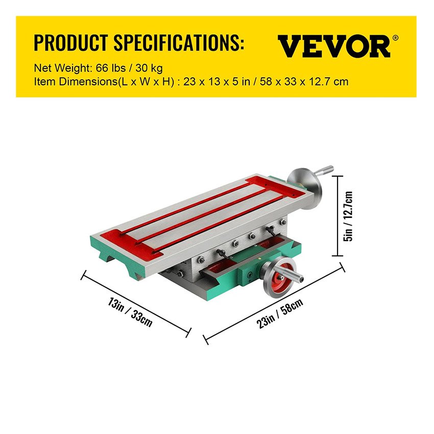 Table de travail Chariot composé de fraisage 450x170mm – Image 5