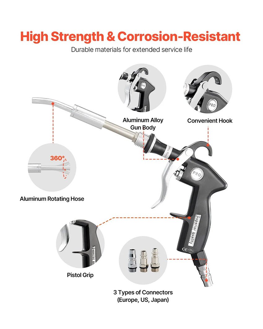 Pistolet Nettoyage Voiture à Air Haute Pression 6-9,2 bars – Image 5