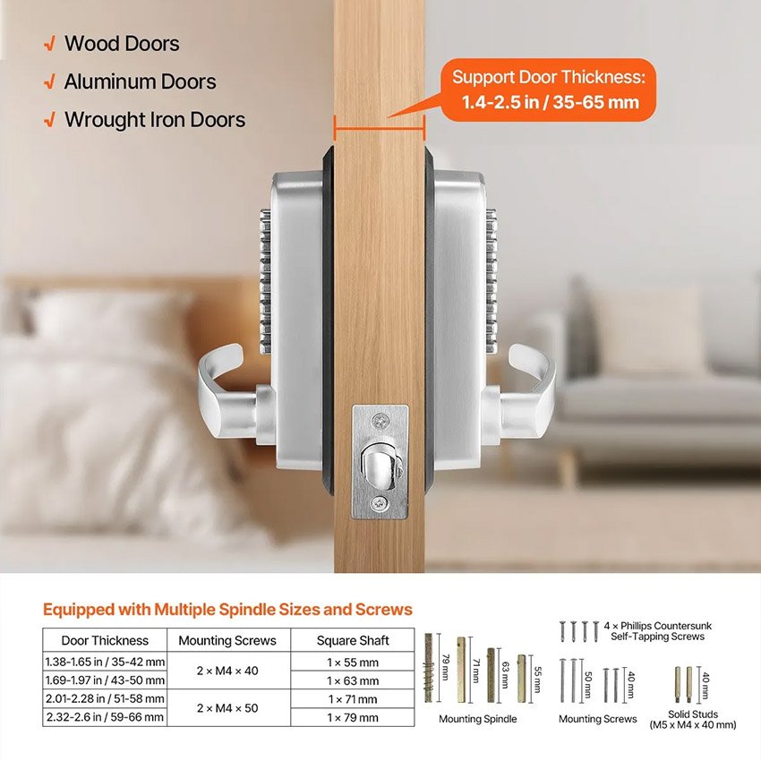 Serrure à Code Mécanique à 14 Touches Double Face – Image 6