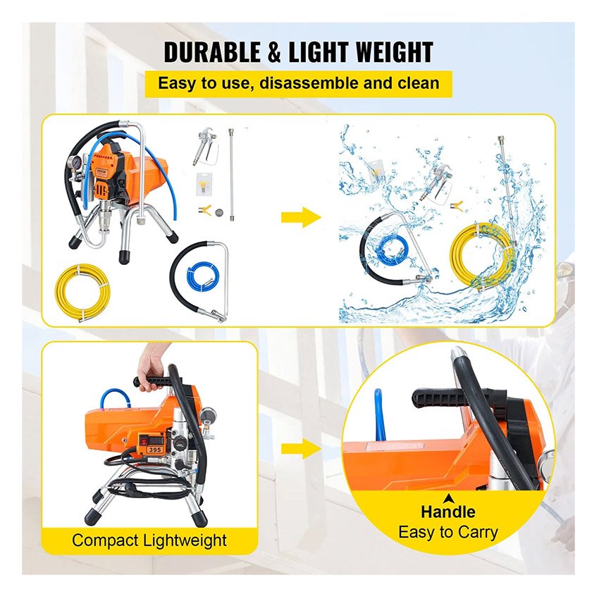 Pistolet à peinture sans air 2200W 2 L/min – Image 6
