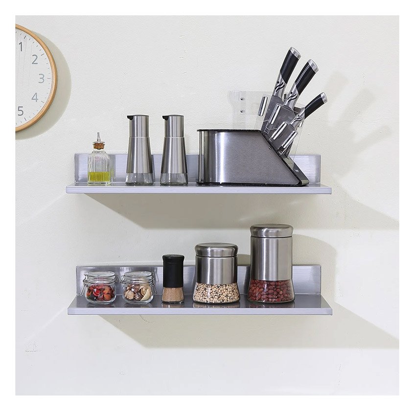 2 Étagères murale 21,8 x 61 cm en acier inoxydable – Image 6