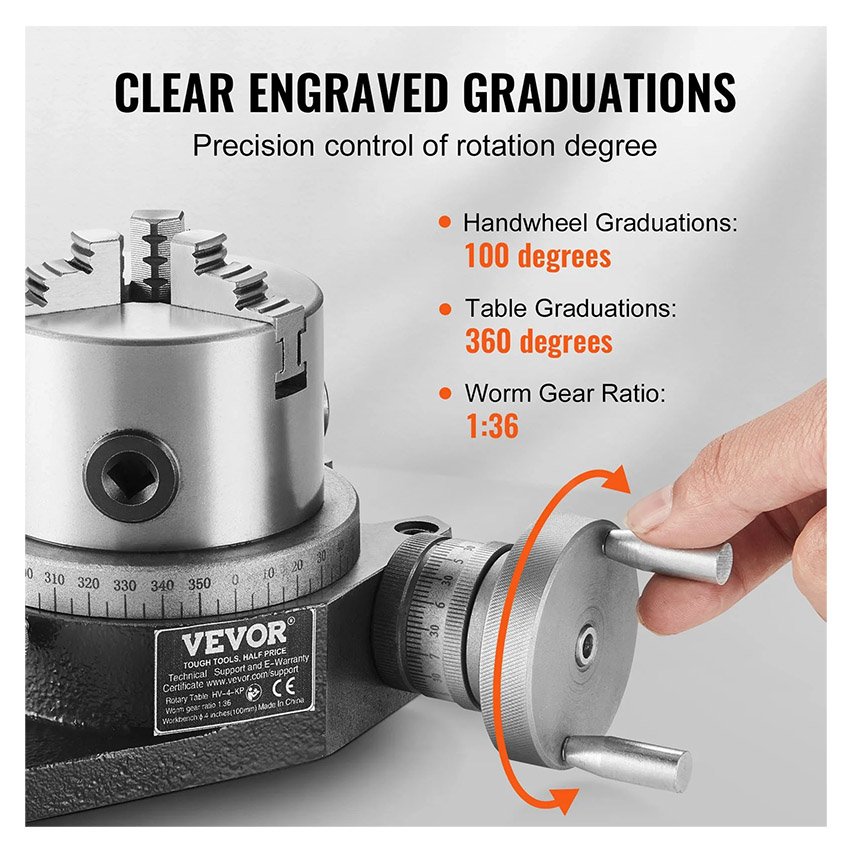 Table rotative pour fraiseuses mandrin à 3 mâchoires 80mm – Image 6