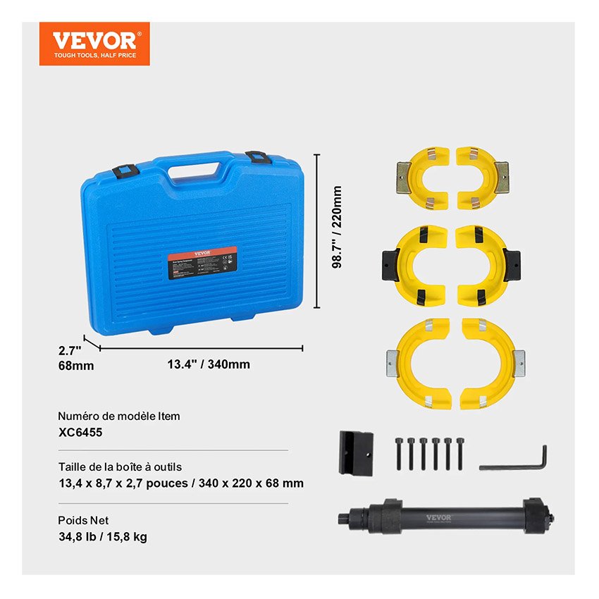 Kit Compresseur Ressort Amortisseur pour Voiture – Image 5