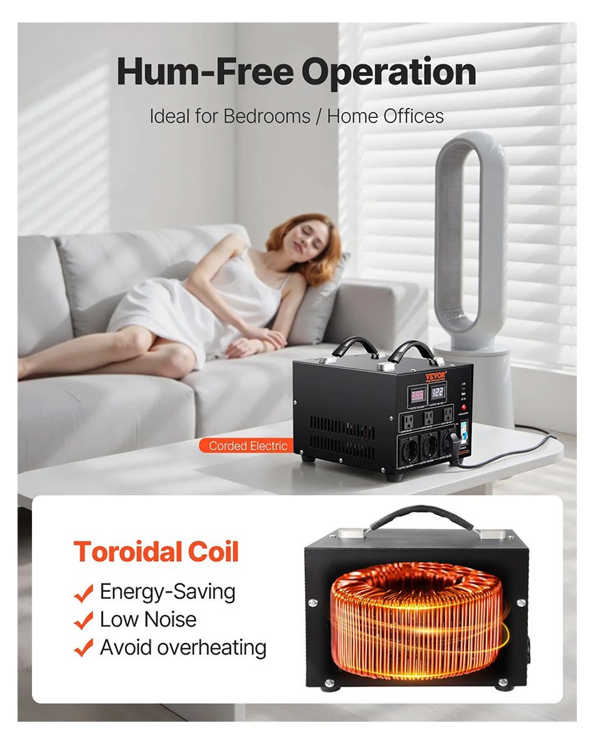 Transformateur 220V 110V Convertisseur de Tension – Image 6