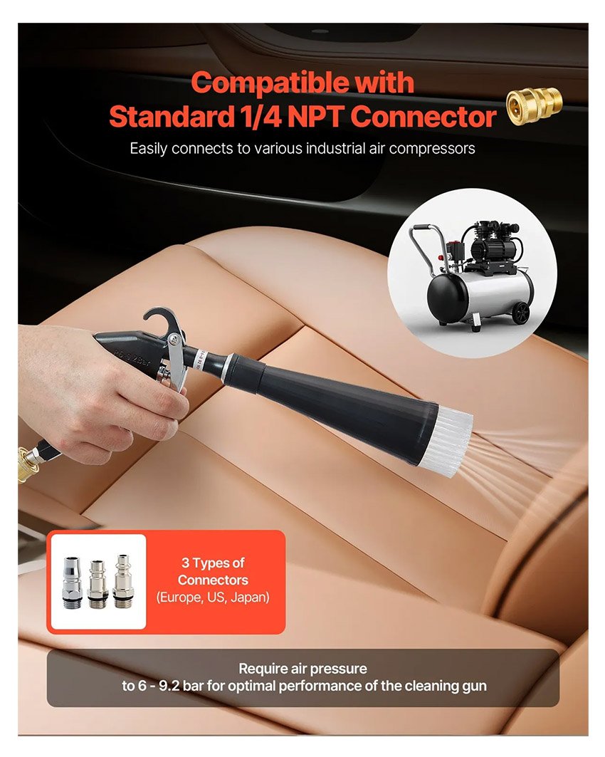 Pistolet Nettoyage Voiture à Air Haute Pression 6-9,2 bars – Image 6