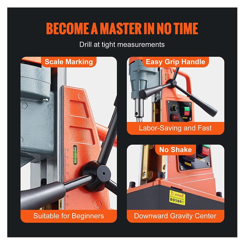 Perceuse magnétique électrique à vitesse variable 1550W – Image 7