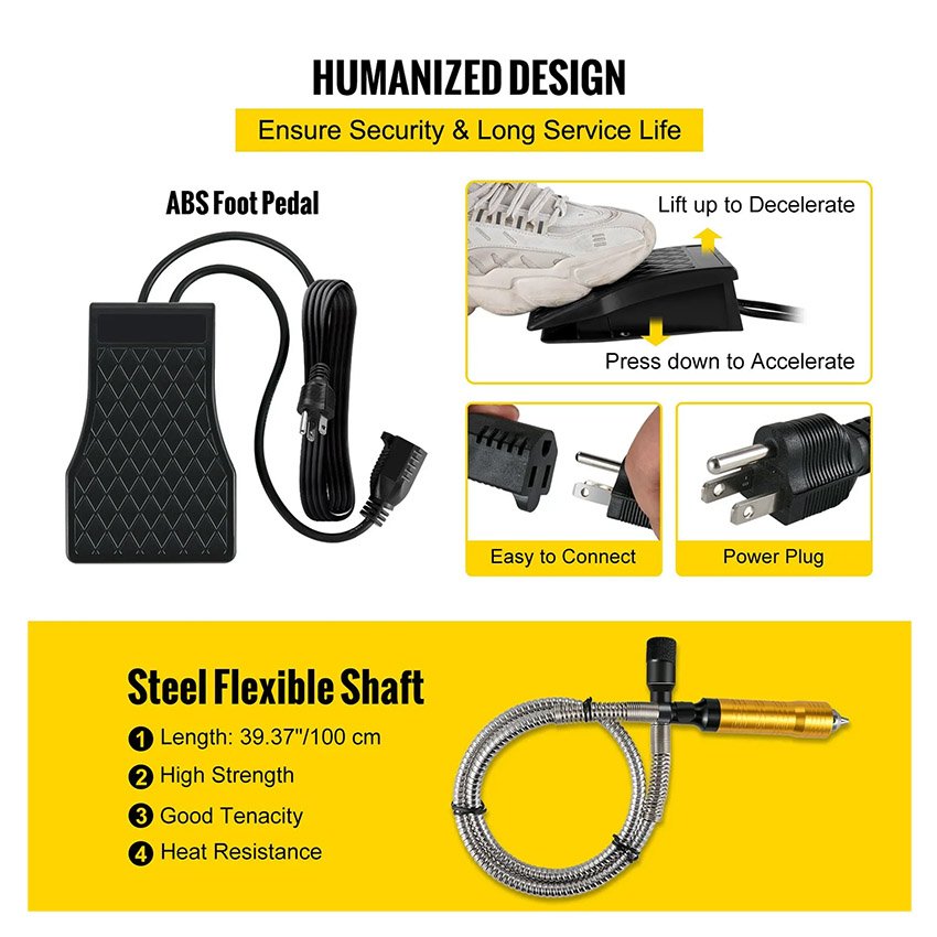 Meuleuse Suspendue à Arbre Flexible 780W – Image 6