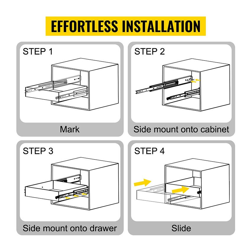 Coulisses glissières de tiroir robustes 122 cm – Image 6