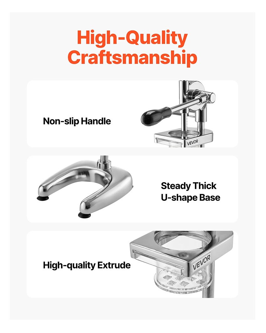 Presse-frites purée Manuel en Acier Inoxydable – Image 6