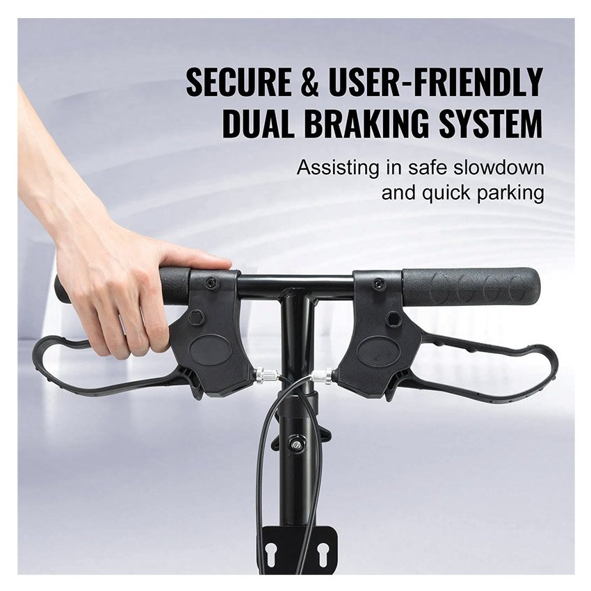 Trottinette pliante pour genoux 160 kg déambulateur orientable alu. – Image 6