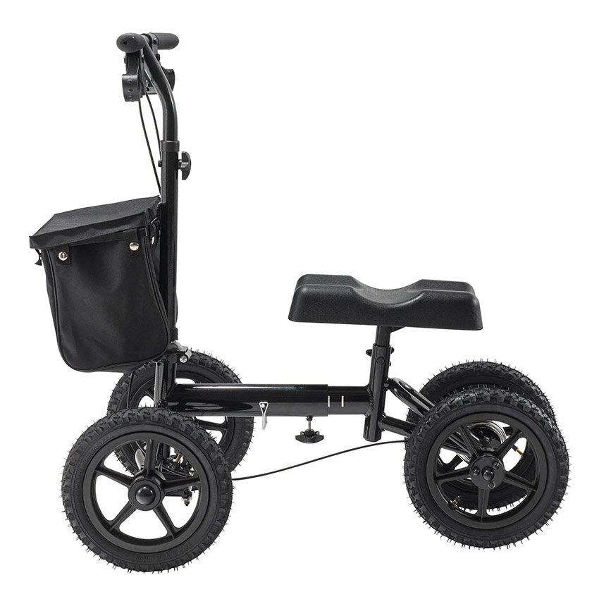 Trottinette pliante pour genoux 160 kg déambulateur orientable alu. – Image 9