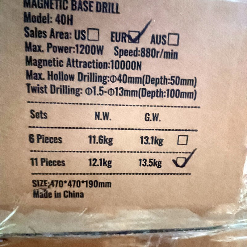 Perceuse Magnétique à Colonne 10000N 1200W – Image 10