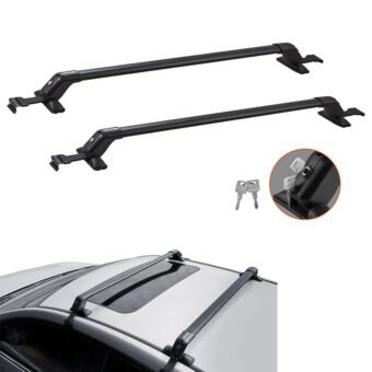 Barres de Toit Transversales Verrouillables Porte-Bagages