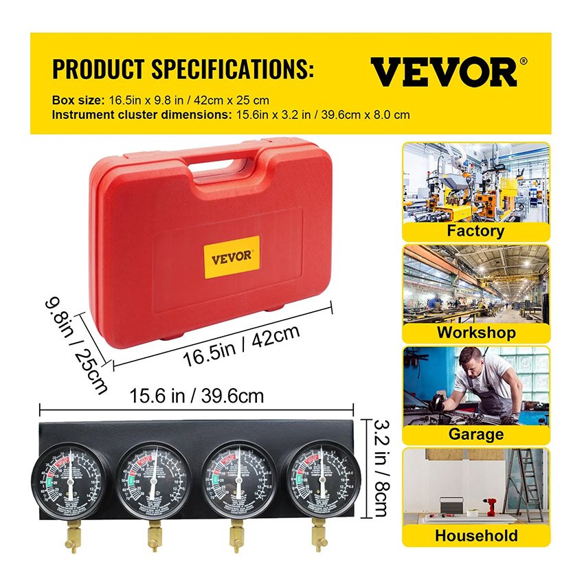 Kit de Jauges à Vide de Synchronisation de Carburateur – Image 2