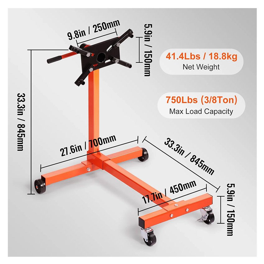 Support Moteur d'Atelier 340 kg Rotatif 360° – Image 2
