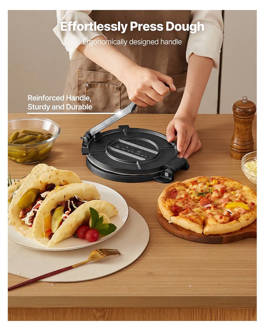 Presse à Tortillas en Fonte Résistant de 20 cm – Image 4