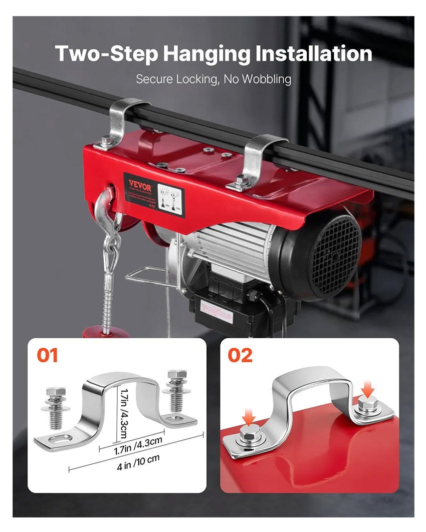 Palan Électrique Charge Double Câble 1000 kg – Image 7