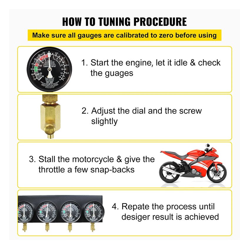 Kit de Jauges à Vide de Synchronisation de Carburateur – Image 7