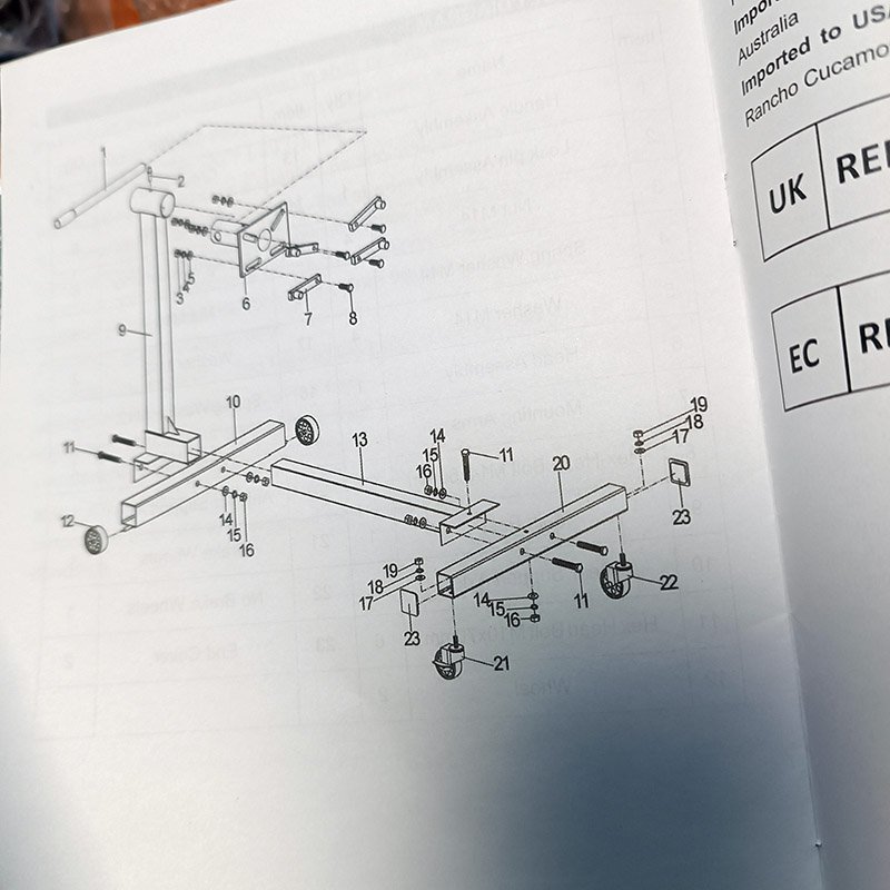 Support Moteur d'Atelier 340 kg Rotatif 360° – Image 12