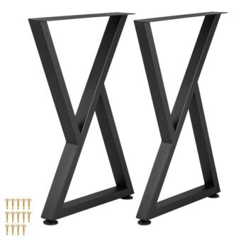 2 Pieds de table en métal, 71,1×45,7 cm