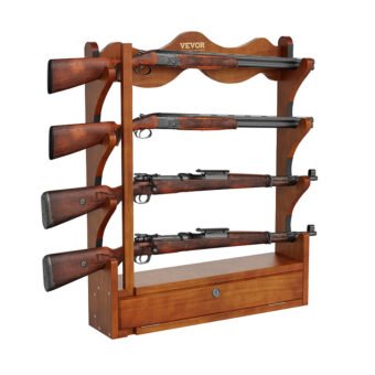 Râtelier à fusils support mural présentoir pour 4 fusils